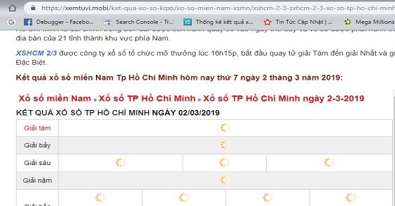 Ảnh ví dụ mã nhúng của kết quả HCM trên web xemtuvi Ảnh ví dụ mã nhúng của kết quả HCM trên web xemtuvi